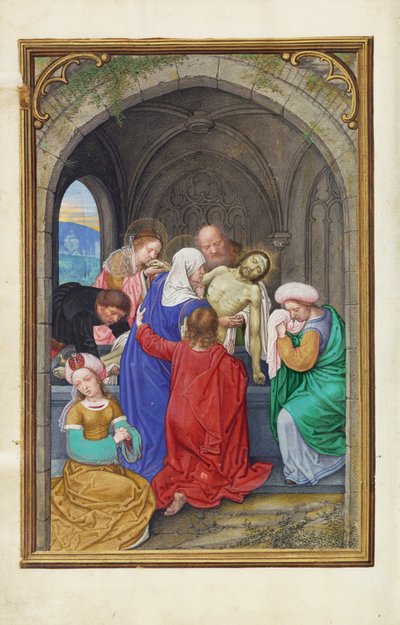 Libro de oraciones del Cardenal Albrecht de Brandeburgo - El entierro de Simon Bening